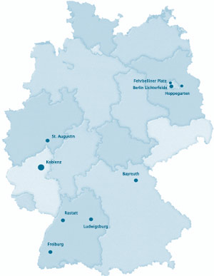 Bild: Die Standorte des Bundesarchiv in der Übersicht
