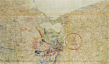 Bild: Karte der Heeresgruppe Weichsel aus dem Zweiten Weltkrieg: Lage am Abschnitt Elbe/Oder, Stand 30. April 1945.
