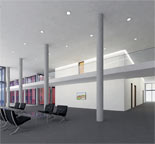 Picture: View from the main entrance looking towards the auditorium with the foyer and gallery in the foreground.